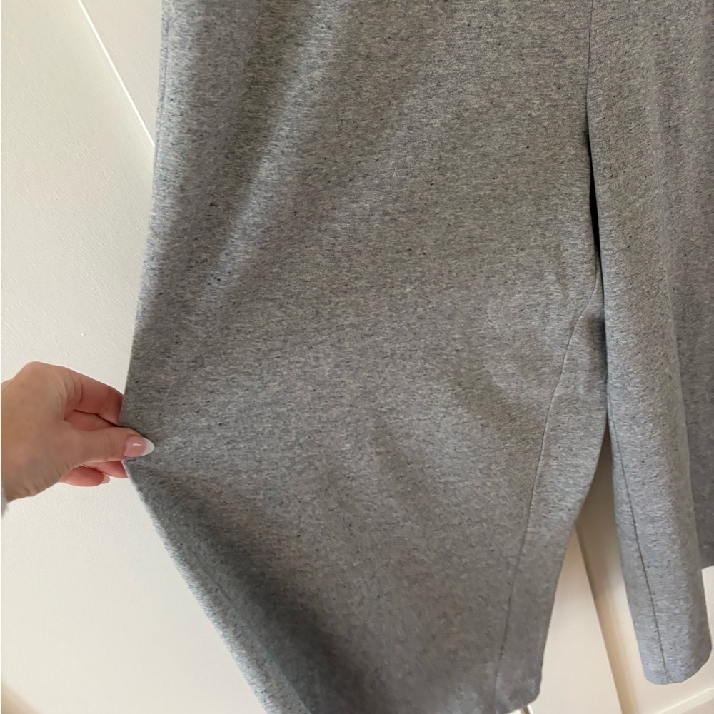 Eileen Fisher | Moon Organic Cotton Speckled gray Knit Cropped Jumpsuit small - Picture 8 of 13